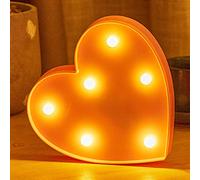 SoulQool LED Letter Light Signs 26 Alphabet Light Up Letter Lights Warm White Night Light for Wedding Birthday Holiday Family Wall Bedroom Party Bar Festival Decorations (Pink Heart)