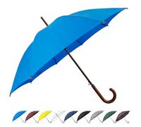 SoulRain 48" Large Umbrella-Golf Windproof Strong Stick Umbrellas,Wind Resistant Umbrella for Rain,Durable Travel&Rainproof Vintage Cane with Classic Wooden Handle for Mens & Women(Royal)