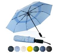 SoulRain Travel Umbrella - Windproof and Compact Umbrella for Rain - Perfect Large Auto Folding Umbrella - Ideal Car umbrella, Golf umbrella, and Travel Companion (Sora)