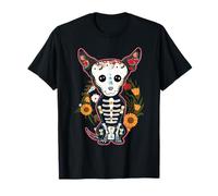 Souls Day Muertos Day Of Dead Sugar Skull Chihuahua Dog T-Shirt
