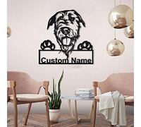 SOULSIS Personalized Irish Wolfhound Dog Wooden Sign Art | Custom Irish Wolfhound Dog Wooden Sign | Birthday Gift | Animal Funny