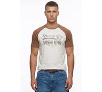 SOULSTAR CLOTHING Men's Printed Raglan T-Shirt in Light Brown | Size: Medium SOULSTAR CLOTHING Light Brown M