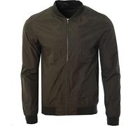 Soulstar Mens Mash Bomber Jacket Smart Casual Zip Up Long Sleeve 100% Polyester Olive XXL