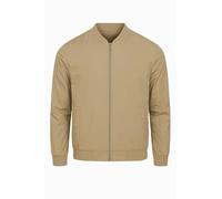Soulstar Mens Mash Bomber Jacket Smart Casual Zip Up Long Sleeve 100% Polyester Stone M