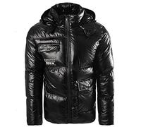 Soulstar Men's Zip Up Long Sleeve Puffer Jacket Lightweight Winter Coat Black 2XL