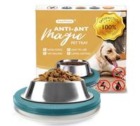 SoulThink® Ant Proof Cat Dog Bowl Tray - New Innovation Anti Ant Pet Food Dish Indoor No Chemical No Water Needed Different from Traditional Ant Trap (Turquoise Green)