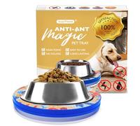 SoulThink® Ant Proof Cat Dog Bowl Tray - SoulThink x Simone Miller Collaboration Pet Food Dish Indoor No Chemical No Water Needed Different from Traditional Ant Trap (Orchid Flower)