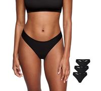 SOULVOR MagneticFit Thongs for Women Stretch Soft Breathable Underwear Comfort Tagless Knickers Low Rise Sexy Panties 3 Pack Black (3pack) 3XL