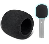 SOULWIT 2Pcs Microphones Pop Filter for Audio-Technica ATH ATR2100x-USB Cardioid Dynamic, Protective Mic Cover Windscreen Foam - Black
