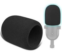 SOULWIT 2Pcs Microphones Pop Filter for Razer Seiren V3 Chroma RGB USB, Protective Mic Cover Windscreen Foam - Black