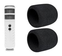 SOULWIT 2Pcs Microphones Pop Filter for RØDE(Rode) Podcaster, Protective Mic Cover Windscreen Foam - Black