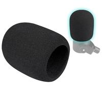 SOULWIT 2Pcs Microphones Pop Filter for Rode PodMic Cardioid Dynamic Broadcast, Protective Mic Cover Windscreen Foam - Black
