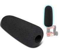 SOULWIT 2Pcs Microphones Pop Filter for Rode VideoMic NTG, Protective Mic Cover Windscreen Foam - Black