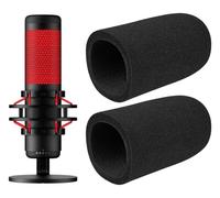 SOULWIT 2Pcs Pop Filter for HyperX QuadCast/QuadCast S/QuadCast 2S - Black | (Not Fit QuadCast 2), WindScreen for HyperX QuadCast/QuadCast S/QuadCast 2S Microphone