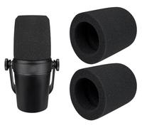 SOULWIT 2Pcs Pop Filter for Shure MV7/MV7X - Black
