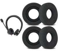 SOULWIT 4Pcs Earpads for Plantronics(Poly) Blackwire 3320/3310 Wired Headset, Soft and Durable Sponge Replacement Ear Pads Cushions with High-Density Foam - Black