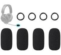 SOULWIT 4Pcs Mic Cover for JBL Quantum Series Headphones - Black