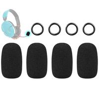 SOULWIT 4Pcs Mic Cover for Turtle Beach Recon/Stealth/Elite - Black | for Turtle Beach Recon/Stealth/Elite Pro Series, X42/XO Seven/Atlas Air/Lightweight Headphones
