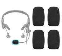 SOULWIT 4Pcs Microphone Cover for Bose ProFlight Series 1/2 Aviation Headsets, Protective Mic Foam Cover Pop Filter Windscreen - Black