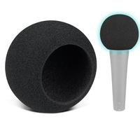 SOULWIT 4Pcs Microphones Pop Filter for Shure SM48/PGA48/PGA58, Protective Mic Cover Windscreen Foam - Black