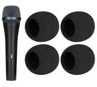 SOULWIT 4Pcs Pop Filter for Sennheiser E835/E945 - Black | Windscreen for E835/E845/E845-S/E935/E945