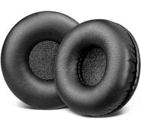 SOULWIT 50mm Ear Pads Cushions Replacement for Plantronics HW111N/HW251N/HW261NC/HW510/HW520, H251N/H261N/H351N/H361N, Earpads for Savi W410/W420/W710/W720, Audio 310/345/478/487/626/628 - Black