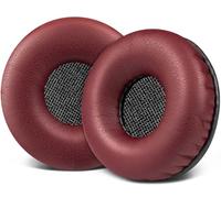 SOULWIT 50mm Ear Pads Cushions Replacement for Plantronics HW111N/HW251N/HW261NC/HW510/HW520, H251N/H261N/H351N/H361N, Earpads for Poly Savi W410/W420/W710/W720, Audio 310/345/478/487/626 - Burgundy