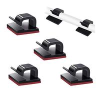 SOULWIT 50Pcs Cable Management Clips, Self Adhesive - Black | Cable Clips for Desktop Charging Cable, Nightstand, Mouse Cable Wire PC Office Home