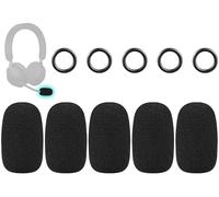SOULWIT 5Pcs Mic Cover for Jabra Headphones - Black | for Jabra Biz/Pro/Engage/Evolve/Evolve2 Series