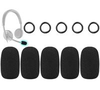 SOULWIT 5Pcs Mic Cover for Plantronics(Poly) Headphones - Black
