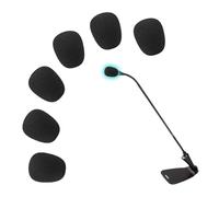 SOULWIT 6Pcs Microphones Pop Filter for Shure MX412/MX418/MX405/MX391/MX202/MX410 Series, CVG12/CVG18-B/C Gooseneck Microphone, Protective Mic Cover Windscreen Foam - Black