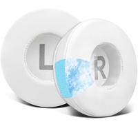 SOULWIT 70mm Cooling Gel Earpads Replacement for JBL Tune 450BT (T450BT)/Tune 460BT(T460BT)/Tune 500BT (T500BT)/Tune 510BT/Tune 520BT, Ear Pads Cushions for JR 300BT/JR300/JR 310BT/JR310/E40BT - White