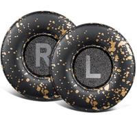 SOULWIT 70mm Earpads Replacement for Jabra Move/Elite 25h Wireless On-Ear Headphones, Ear Pads Cushions with High-Density Noise Isolation Foam - Black Gold