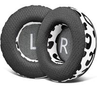SOULWIT 90mm Mesh Fabric Earpads Replacement for AKG Pro Audio K845 K845BT K545 K540 K275 K267 K245 K182 K167 Headphones, Ear Pads Cushions with Noise Isolation Foam - Snow Leopard