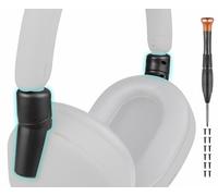 SOULWIT Broken Hinge Repair Part for Sony WH-1000XM5 (WH1000XM5), Reinforced Protective Joint Connectors for XM5 Headband Folding Side Cover Slider to Fix and Prevent Breakage - Black