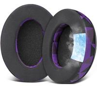 SOULWIT Cooling Gel Earpads for HyperX Cloud 2/3/1/Alpha/Flight/Stinger/Stinger2/Core/Pro, CloudX Stinger/Flight Series Headset - Purple Black