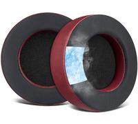 SOULWIT Cooling-Gel Earpads Replacement for Corsair Virtuoso Pro Headset, Ear Pads Cushions with Ice Silk Fabric, High-Density Noise Isolation Foam, Added Thickness - Burgundy