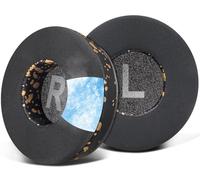 SOULWIT Cooling Gel Earpads Replacement for Logitech H390 H600 H609 H760 Wireless Headphones, Ear Pads Cushions with Noise Isolation Foam, Added Thickness - Black Gold