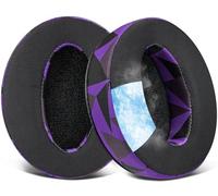 SOULWIT Cooling Gel Earpads Replacement for Sennheiser HD 4.50BT/HD 4.50BTNC/HD4.50SE/HD4.40BT/HD4.30G/HD4.20S/HD458BT/HD 450/HD450BT/HD400S/HD350BT/Adapt 360(MB 360 UC)/Adapt 361 - Purple Black