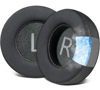 SOULWIT Cooling Gel Professional Replacement Earpads Cushions for AKG K701, K702, Q701, Q702, K601, K612, K712 Headphones, Ear Pads with Ice Silk Fabric, High-Density Foam - Black