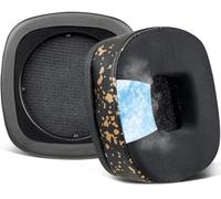 SOULWIT Cooling-Gel Replacement Ear Pads Cushions for Marshall Major I/II/III/IV Wireless/Wired Headphones, for Marshall Major 1/2/3/4 Headset, Earpads with Noise Isolation Foam - Black Gold