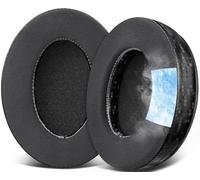 SOULWIT Cooling Gel Replacement Earpads Cushions for HyperX Cloud 1/2/3/Pro/Core/Alpha/Alpha S/Alpha Pro/Flight/Flight S/Stinger/Stinger S, CloudX Stinger/Stinger Core/Flight Headset - Black Square