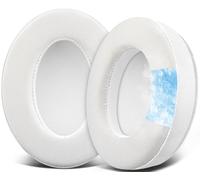 SOULWIT Cooling Gel Replacement Earpads Cushions for HyperX Cloud 1/2/3/Pro/Core/Alpha/Alpha S/Alpha Pro/Flight/Flight S/Stinger/Stinger S, CloudX Stinger/Stinger Core/Flight Headset - White