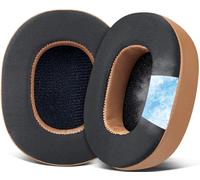 SOULWIT Cooling-Gel Replacement Earpads for Skullcandy Hesh 3/ANC/Evo & Crusher Wireless/540/ANC/Evo & Venue ANC Over-Ear Headphones, Ear Pads Cushions with Ice Silk Fabric - Brown