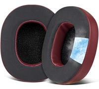 SOULWIT Cooling-Gel Replacement Earpads for Skullcandy Hesh 3/ANC/Evo & Crusher Wireless/540/ANC/Evo & Venue ANC Over-Ear Headphones, Ear Pads Cushions with Ice Silk Fabric - Burgundy