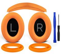SOULWIT Ear Pads Cushions + Headband + Silicone Earpads Cover Protector, Replacement Kit for Bose QuietComfort 45 (QC45)/Quiet Comfort 35 (QC35, QC35II)/QC SE/New QC Wireless Headphones - Orange