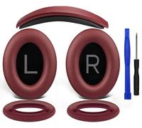 SOULWIT Ear Pads Cushions + Headband + Silicone Earpads Cover Protector, Replacement Kit for Bose QuietComfort 45 (QC45)/QuietComfort SE (QC SE)/New Quiet Comfort Wireless Headphones - Burgundy
