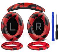 SOULWIT Ear Pads Cushions + Headband + Silicone Earpads Cover Protector, Replacement Kit for Bose QuietComfort 45 (QC45)/QuietComfort SE (QC SE)/New Quiet Comfort Wireless Headphones - Red Storm