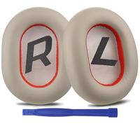 SOULWIT Ear Pads Cushions Replacement, Earpads for Plantronics BackBeat Pro 2, Voyager 8200 UC Headphones, Noise Isolation Memory Foam, Softer Protein Leather (Gold)