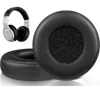 SOULWIT Ear Pads Cushions Replacement for Monster Beats Pro/by Dr Dre Detox Headphones, Ear Pads with Softer Protein Leather, High-Density Noise Isolation Foam - Black